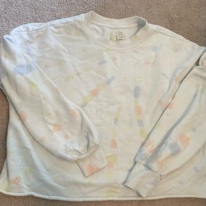 Billabong tie dye cropped sweatshirt